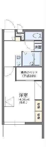 レオパレスエクセルスペースの間取り