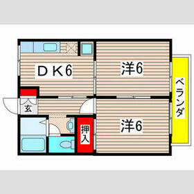 メゾンハイブリッジBの間取り