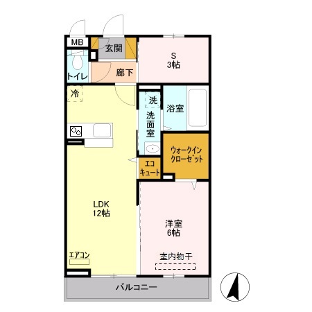 ゴールドパストラル Ⅴの間取り