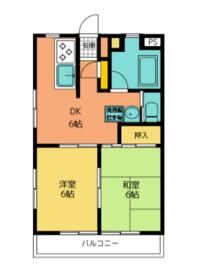 平和橋パールコーポの間取り