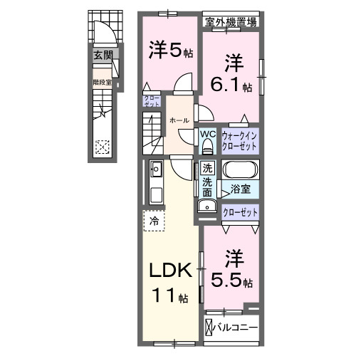 ボヌール イコウの間取り
