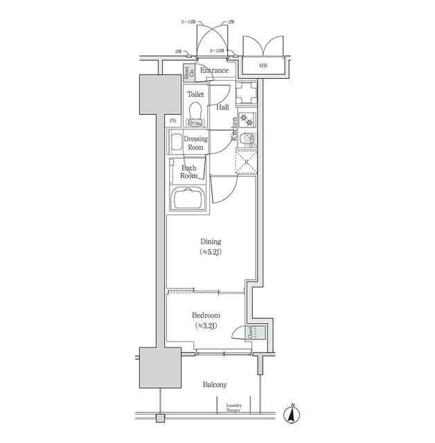 ブルックサイドレジデンス木場の間取り