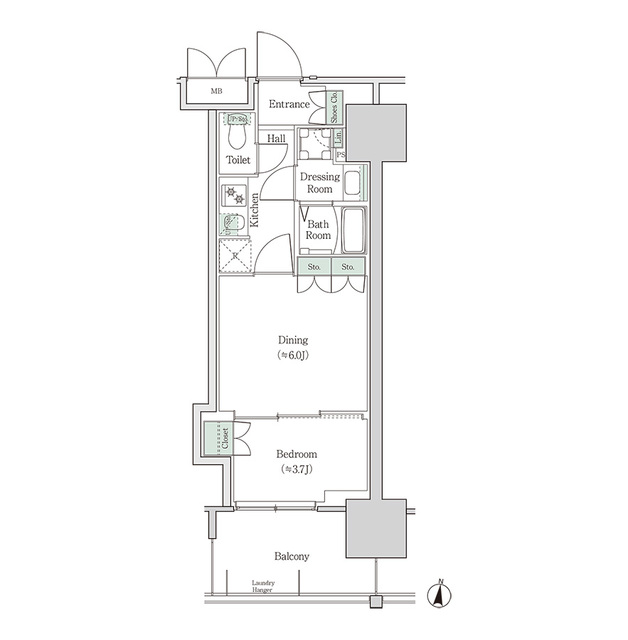ブルックサイドレジデンス木場の間取り