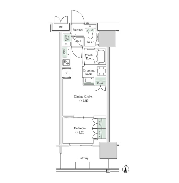 ブルックサイドレジデンス木場の間取り