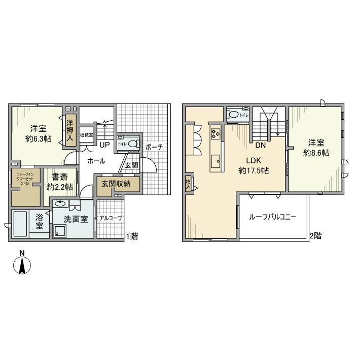 小川町戸建の間取り