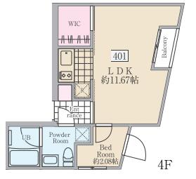 ReveResidence市ヶ谷Ⅱの間取り