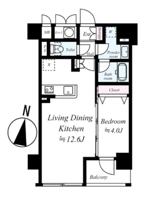 ルジェンテ・リベル日本橋濱町の間取り