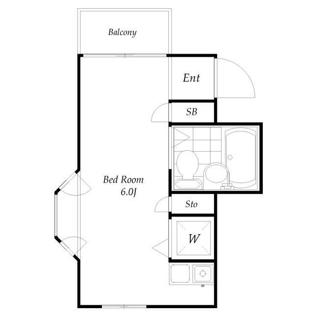 竹の塚の完工年月(1988年1月)築の賃貸マンションの間取り