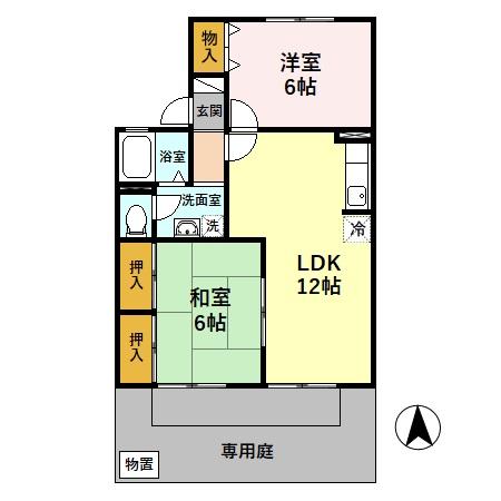 キングスガーデン Bの間取り