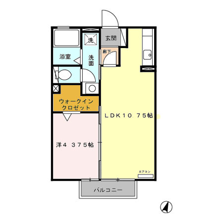 グリーンハイツ八坂の間取り
