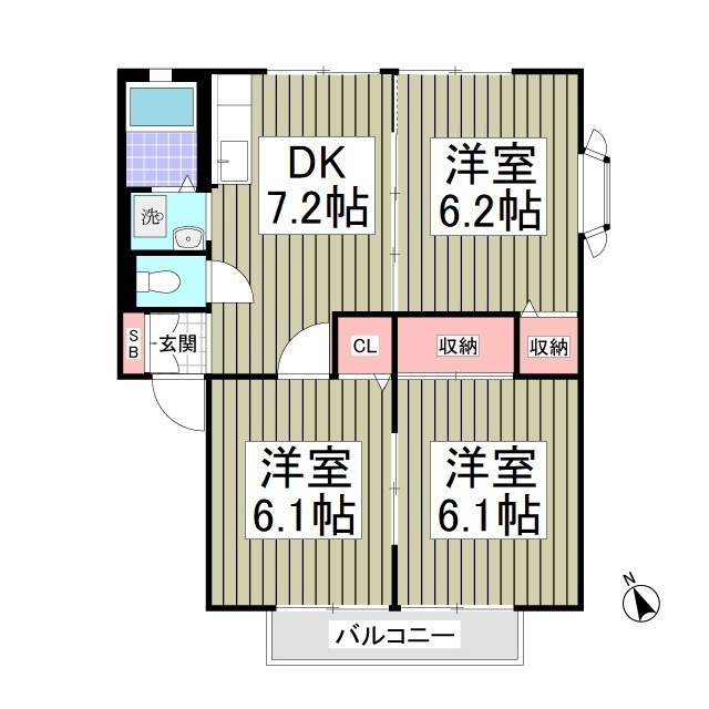 サンヴィレッジ木村Fの間取り