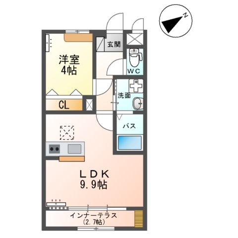 仮)土浦市荒川沖西新築アパートの間取り