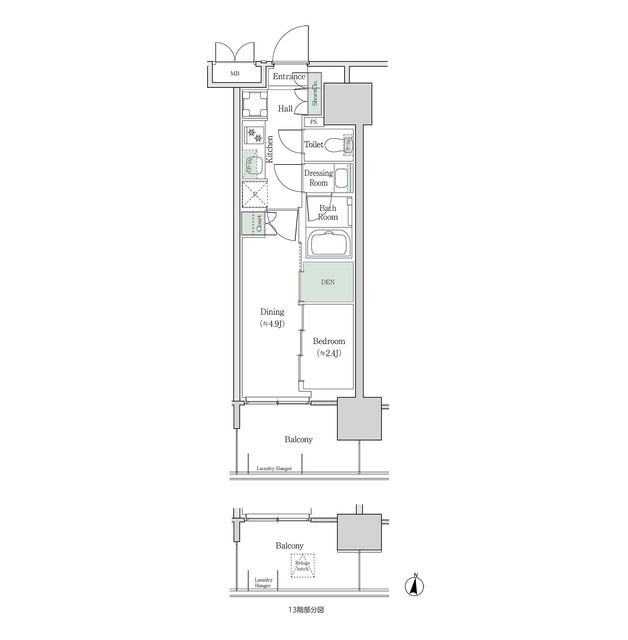 ブルックサイドレジデンス木場の間取り