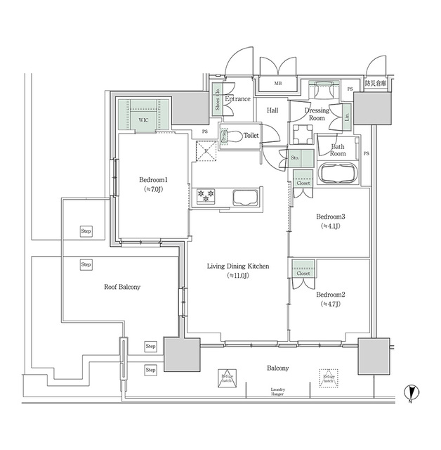 ブルックサイドレジデンス木場の間取り