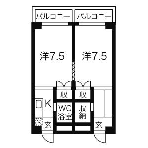 フィクトワール愛知 WESTの間取り