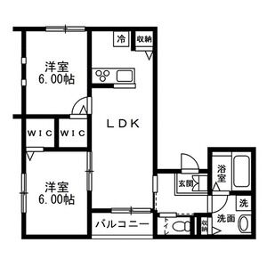 (仮)川越市木野目計画新築賃貸住宅 A棟の間取り