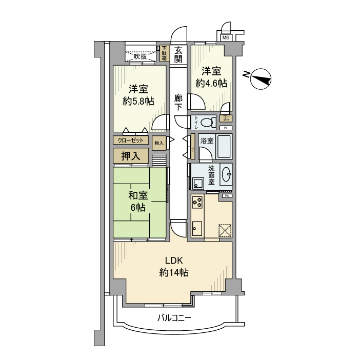 エクレール草加の間取り