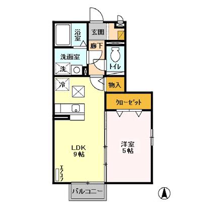 サンシャトー Ⅱの間取り