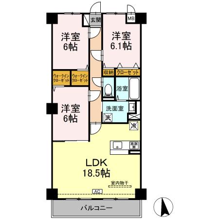 グランヴェールにしすなの間取り