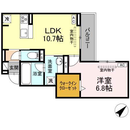 D rivet 谷田の間取り