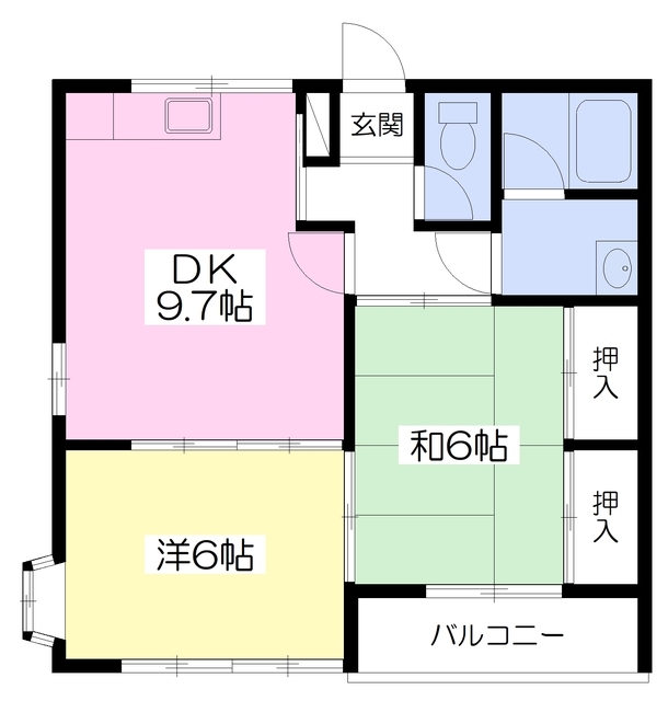 ヴィレッジ飯塚Bの間取り
