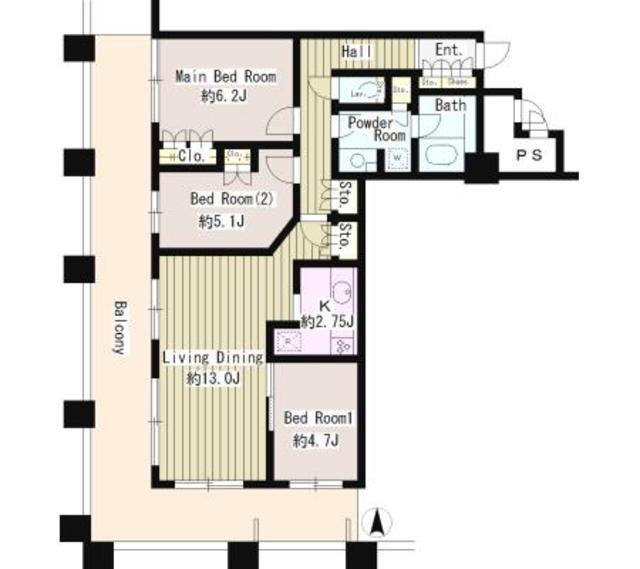 ディアマークスキャピタルタワーの間取り