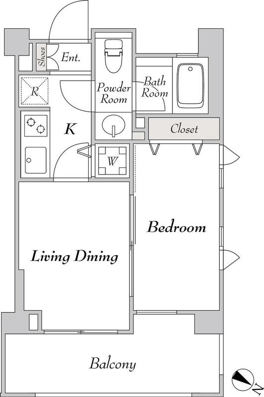北千束の完工年月(2007年2月)築の賃貸マンションの間取り
