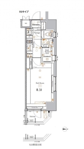 西蒲田の完工年月(2020年11月)築の賃貸マンションの間取り