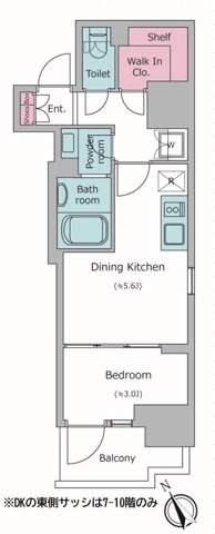 永代の完工年月(2025年4月)築の賃貸マンションの間取り