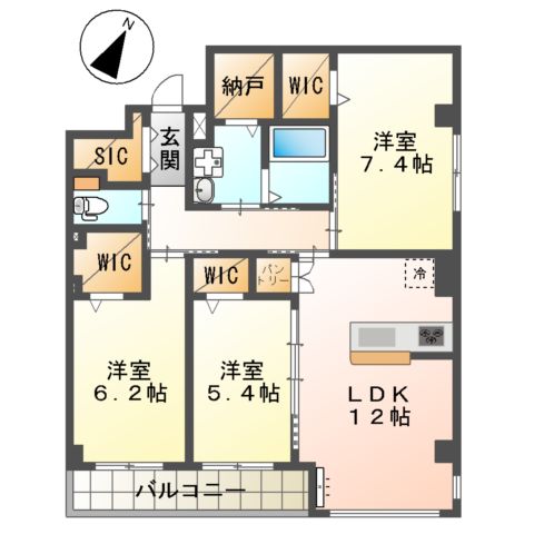 East WisteriaⅠ(イースト ウィステリアワン)の間取り