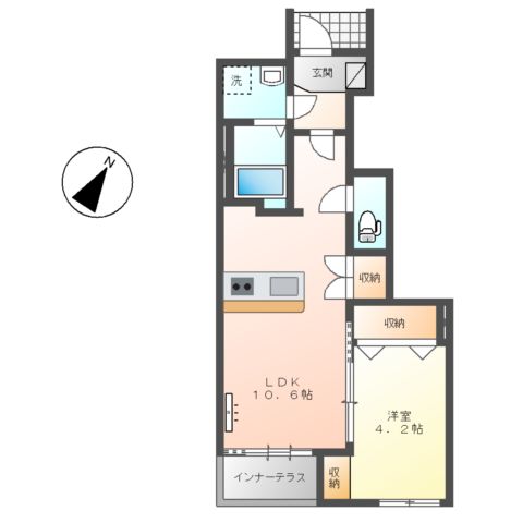 仮)羽生市南4丁目スターテラスⅡ(南棟)の間取り