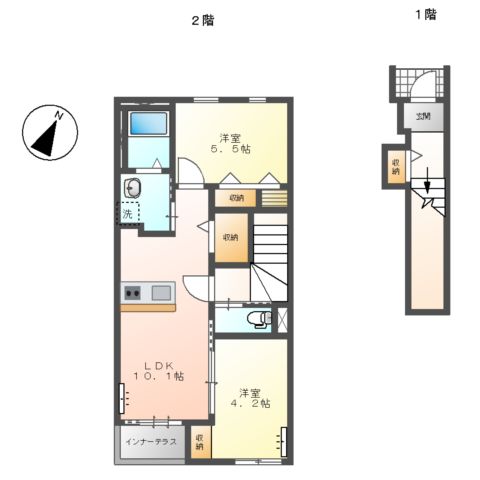 仮)羽生市南4丁目スターテラスⅡ(南棟)の間取り