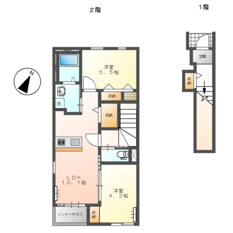 仮)羽生市南4丁目スターテラスⅡ(南棟)の間取り