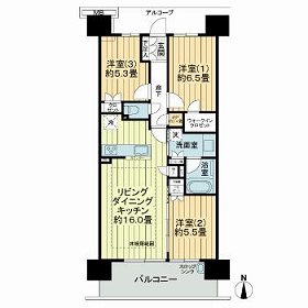 京都桂川つむぎの街ブライトスクエアの間取り