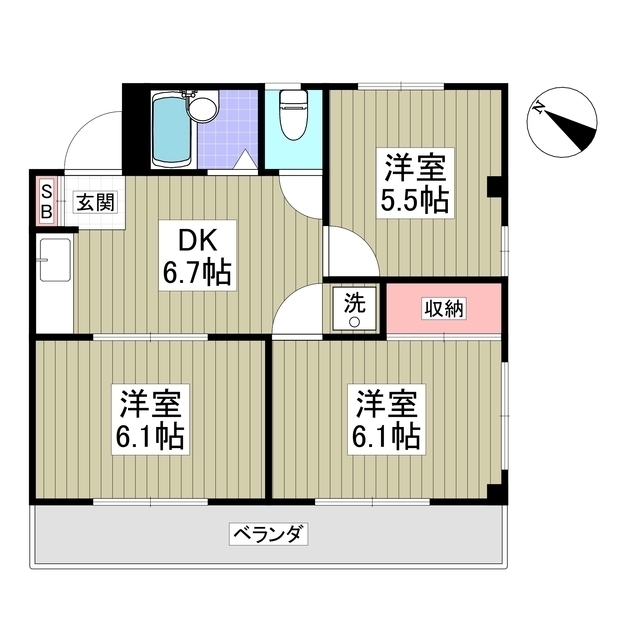 ユゲタビルの間取り