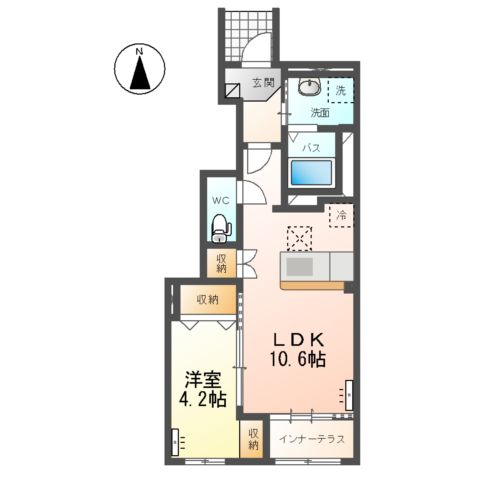 仮)高崎市上小鳥町T様新築アパートA棟の間取り