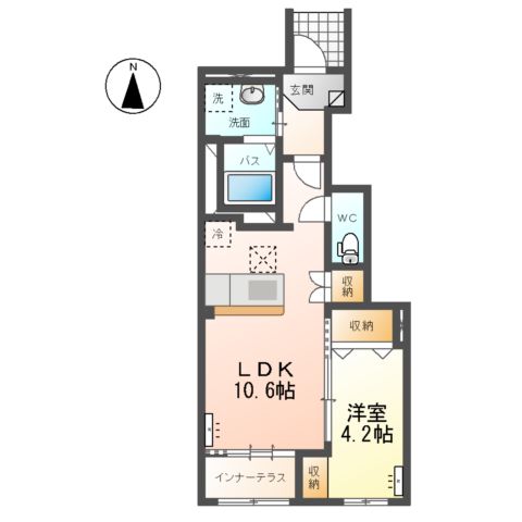 仮)高崎市上小鳥町T様新築アパートA棟の間取り