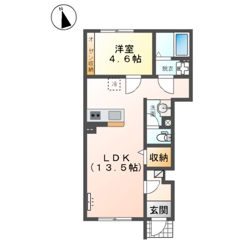 仮)四日市市小杉町新築アパートの間取り