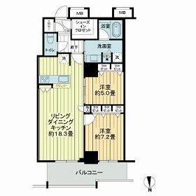 リュークスタワー ザ・ウエストの間取り