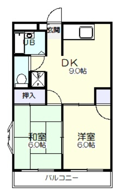 大手コーポの間取り