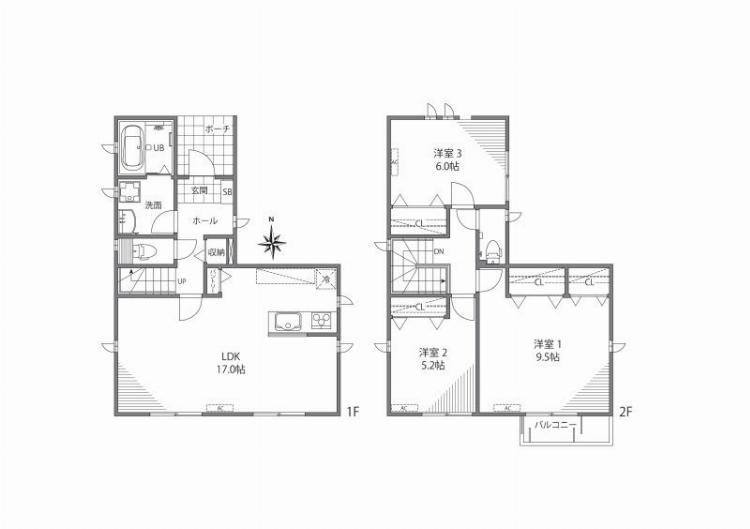 西つつじヶ丘1丁目戸建の間取り