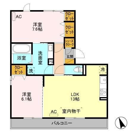 ルービーパレス　Ⅱの間取り