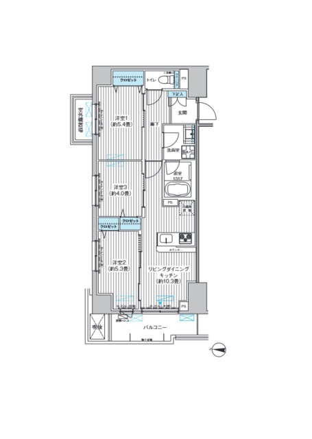 関寅ビル第10の間取り