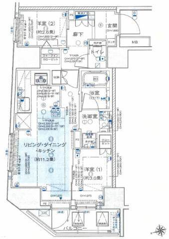 グローリオ新宿夏目坂の間取り
