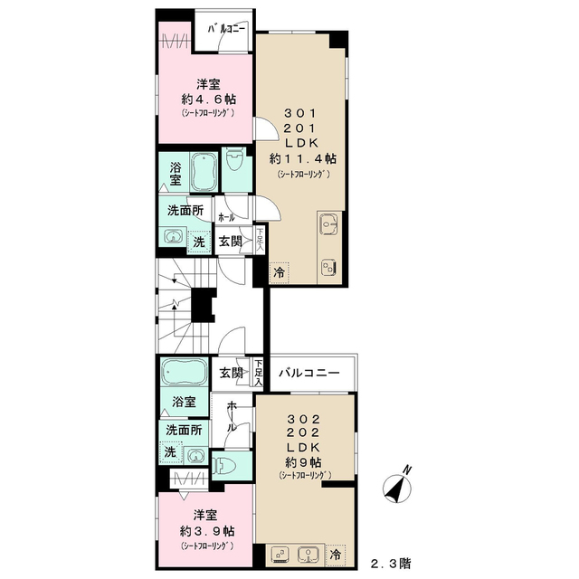 Futaba Next(フタバネクスト)の間取り