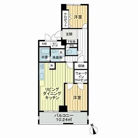 ライオンズマンション虹ヶ丘の間取り