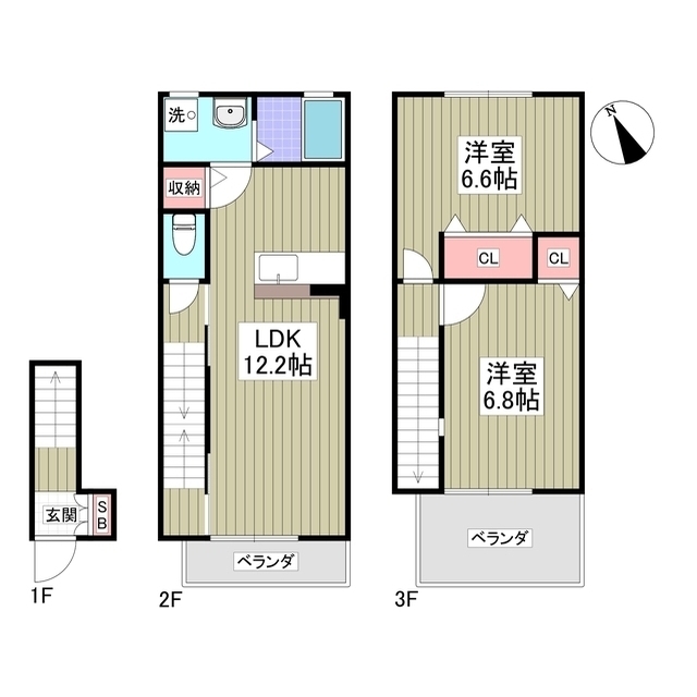 ジュネス 久喜中里の間取り