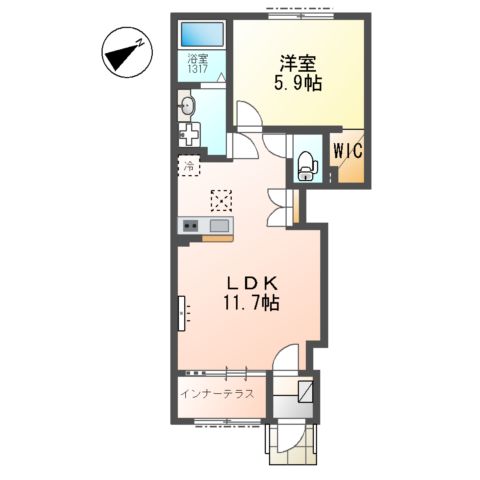 (仮称)千葉市若葉区小倉町新築アパートの間取り