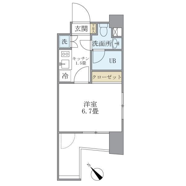 KDXレジデンス門前仲町の間取り