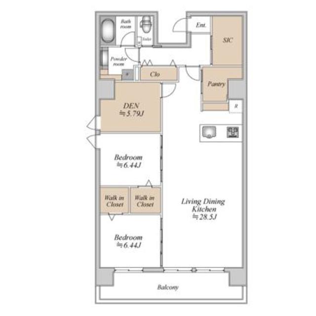 GLAM STELLA松屋町の間取り